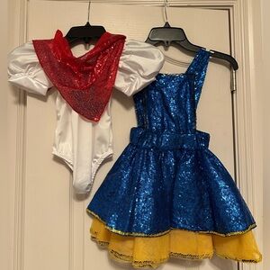 Blue and Yellow sequined train conductor Halloween Costume